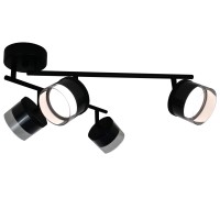 Люстра стельова з поворотними плафонами OFTEN/PL4 black