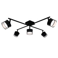 Люстра стельова з поворотними плафонами OFTEN/PL5 black